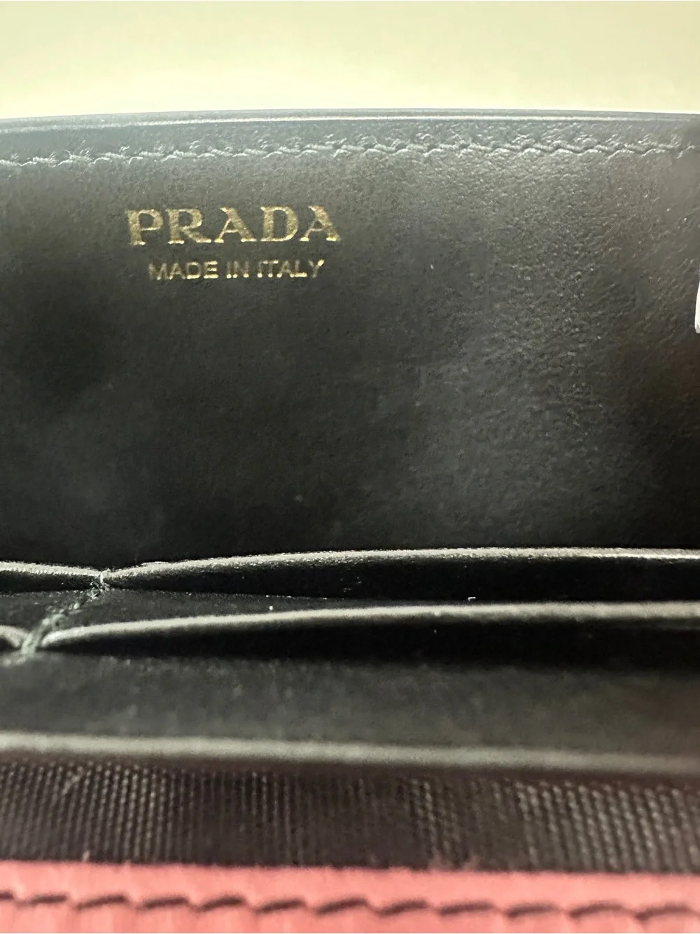 Authentic Prada Cahier Series Black & Pink Leather Crossbody Bag